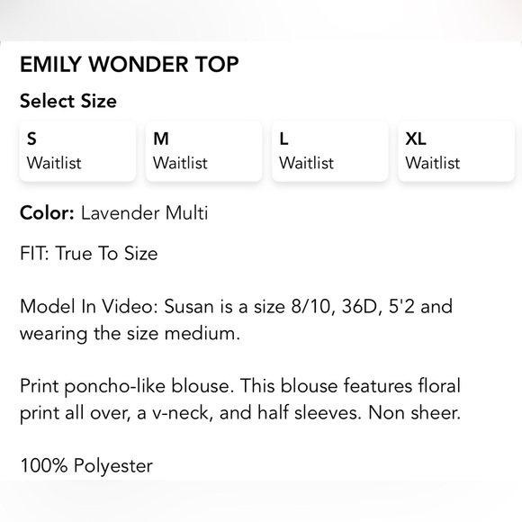 Emily Wonder Ruffled Multicolor Floral Boxy Blouse- 
size L, New Without Tags - Picture 6 of 8